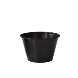 5.5oz PP Black Souffle Pots
