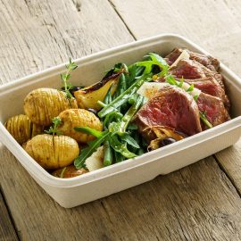 950ml Rectangular Bagasse Containers