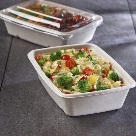1000ml Rectangular Bagasse Containers