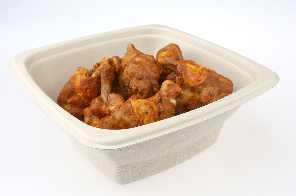 1000ml Wide Square Bagasse Containers - Image 2