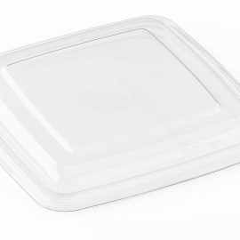 PET Lids for 1000ml/1400ml/3-Comp Square Bagasse Containers