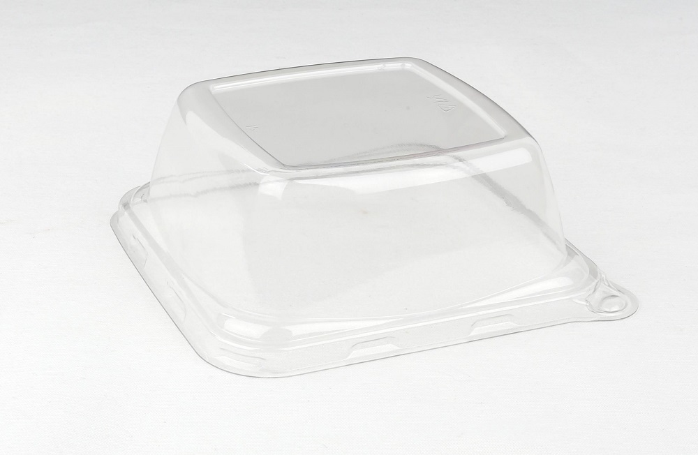 PET Dome Lids for Small Square Bagasse Sub Boxes