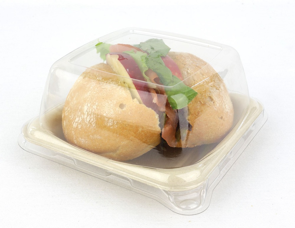 PET Dome Lids for Small Square Bagasse Sub Boxes - Image 2