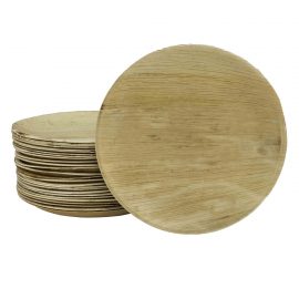 25cm/10″ Round Palm Leaf Plates