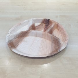 30cm/12″ Round 4 Compartment Palm Leaf Plates