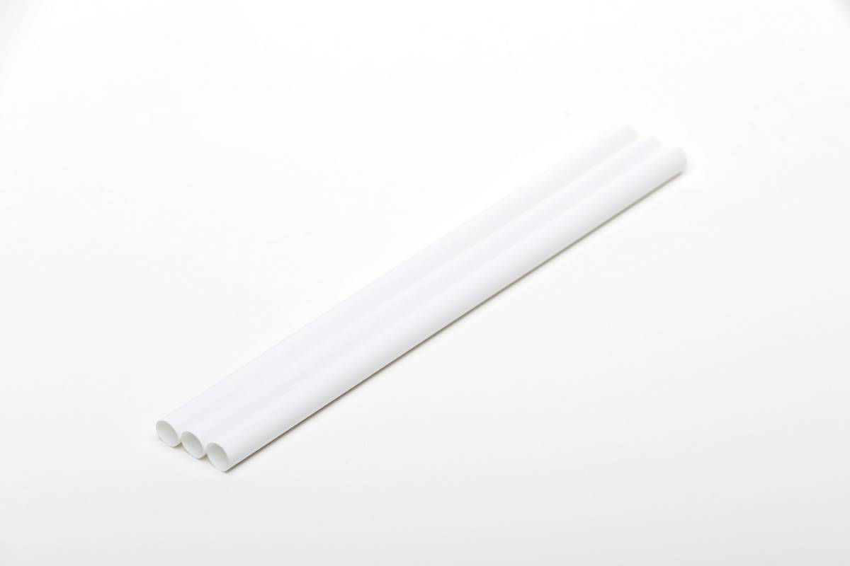 9" PLA Jumbo Straws - White