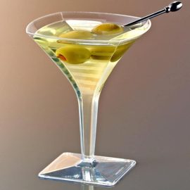 Tiny Martini  Square Glasses – Clear – 2oz (60ml)