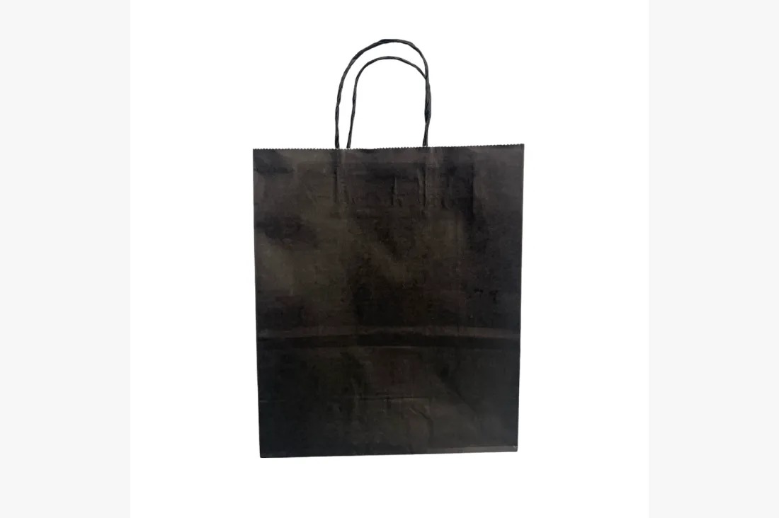 Med Base Bags with Twisted Handle - Black MY - Image 3