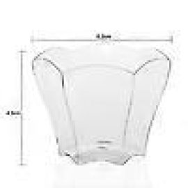 60ml Flower Dessert Cups – Clear Mini Canapé & Dessert Pots