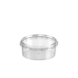 250ml Clear Tamper Evident Round Containers & Lids – 1×250