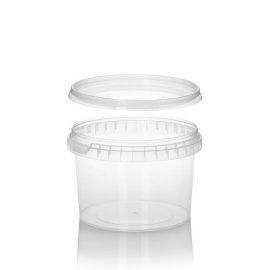 500ml Clear Tamper Evident Round Containers & Lids – 1×250
